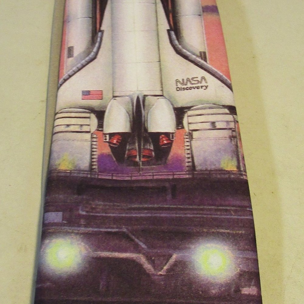 Vintage 1989 Ralph Marlin "Shuttle Discovery" Men's Neck Tie